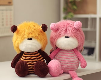 Crochet Bugs Plush Pattern 3-in-1: Bee, Butterfly, Ladybug Amigurumi PDF
