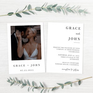 Wedding Invitation | Modern | Minimalistic | Clean - Instant Download & Customizable