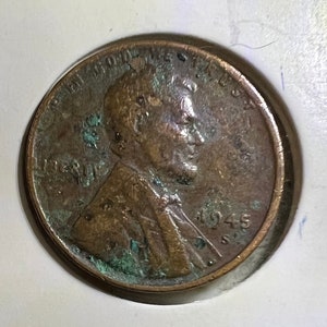 1945 S Penny Error Letter US coin