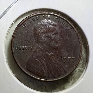 1977 D Red Penny Rare US coin