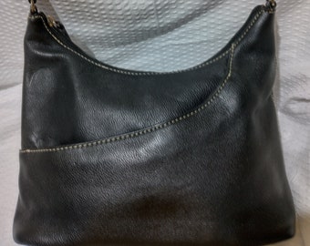 Black Leather Purse,bag, Charter Club, Shoulder Bag - Etsy
