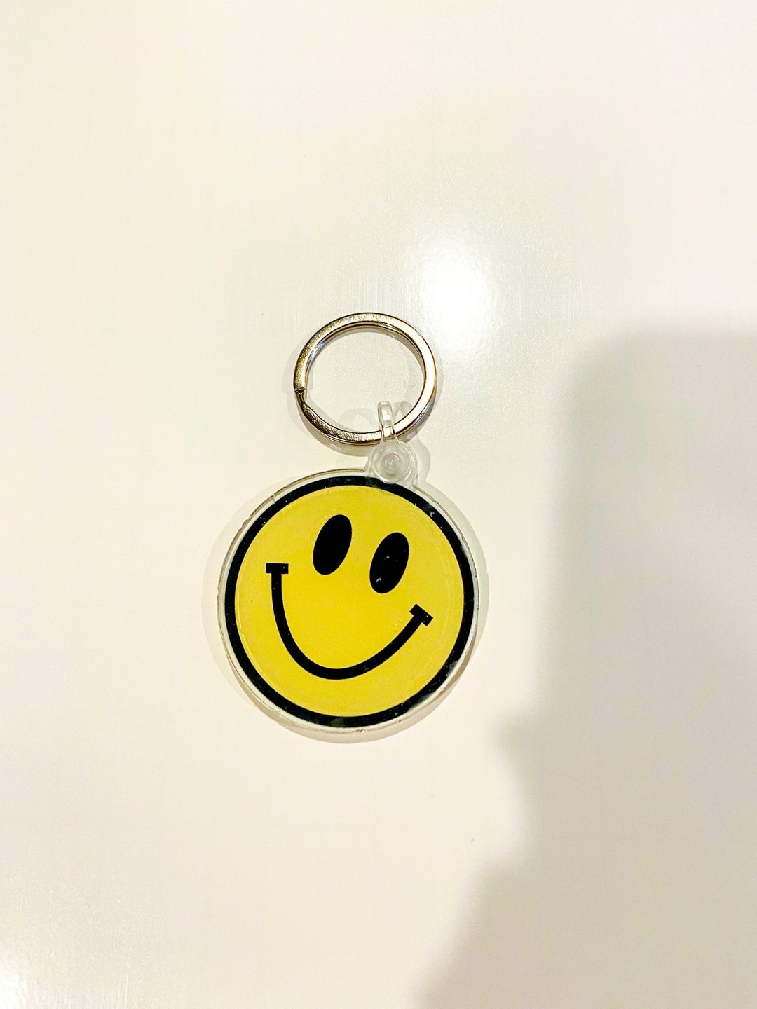 Smiley Face Keychain Yellow, Cute, Trendy, Her, Him, Mom, Women