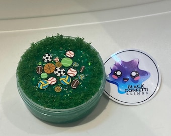 Bingsu Slime with faux turf, 'SPORTS DAY' Stretchy Slime,  Crunchy Slime, Shiny Slime, Sweet Toffee Apple Scented Slime, Slime Shop AU