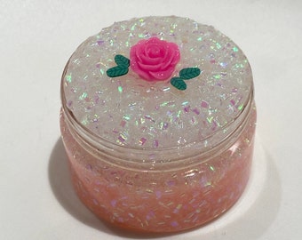 Crunchy Bingsu Slime 'ROSE QUARTZ CRUNCH' Pink Slime, Stretchy Slime,  Crunchy Slime, Shiny Slime, Victorian Rose Scented Slime