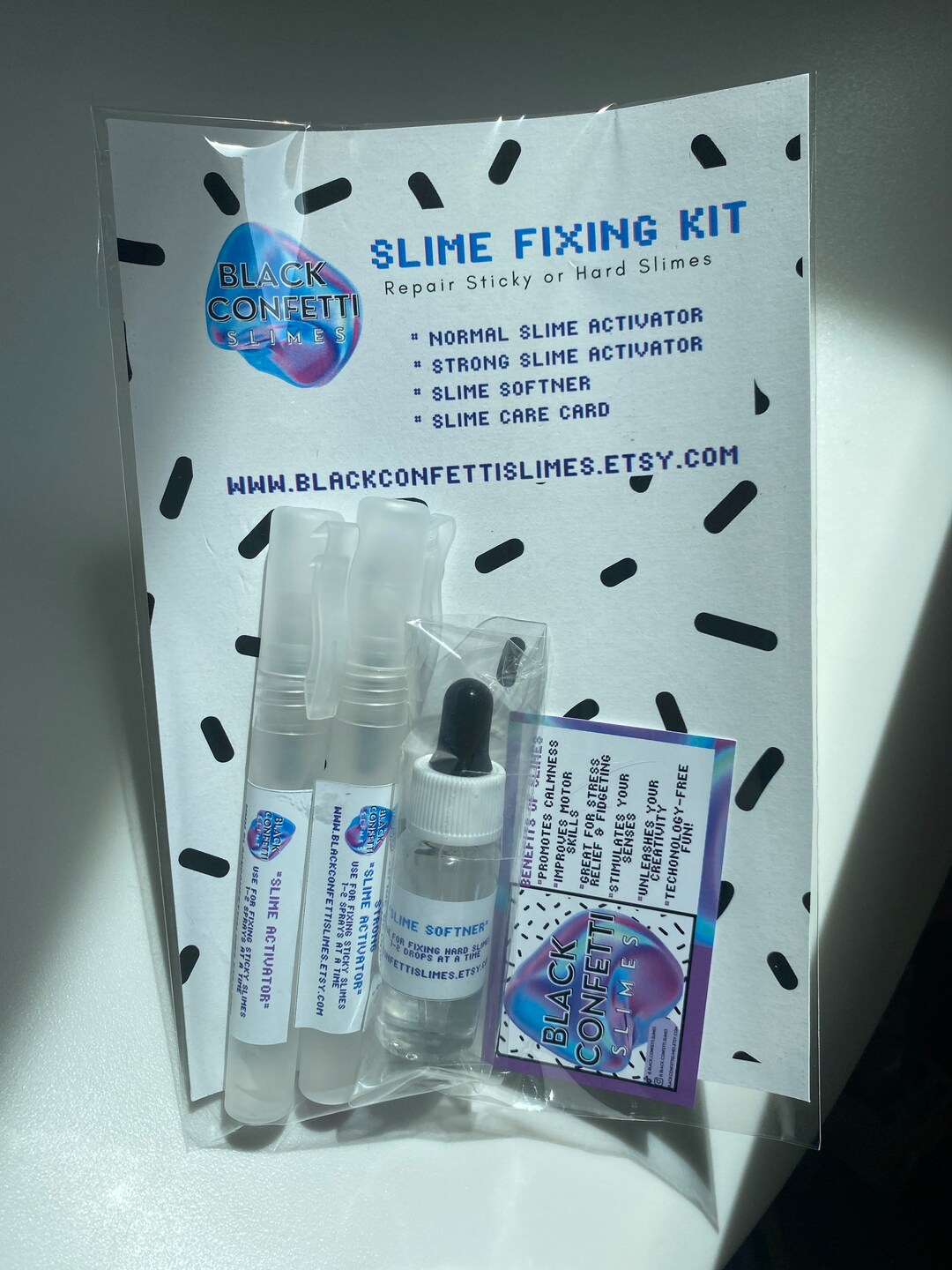 SLIME ACTIVATOR and Slime SOFTENER Kit, Slime Fixing Kit, 3 Pieces
