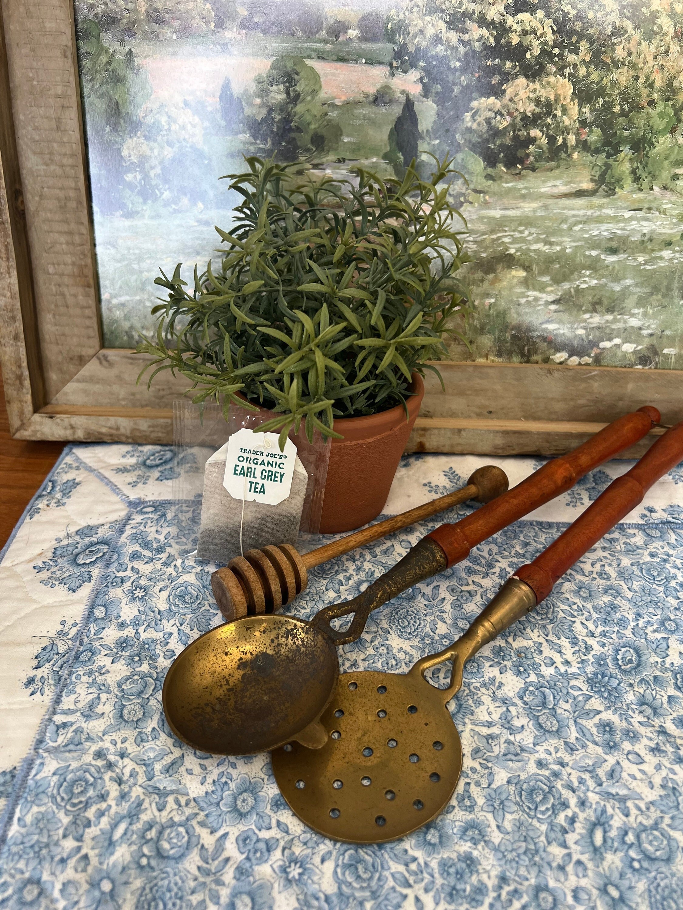 Vintage French Brass Kitchen Utensils Decorative Kitchen Etsy
