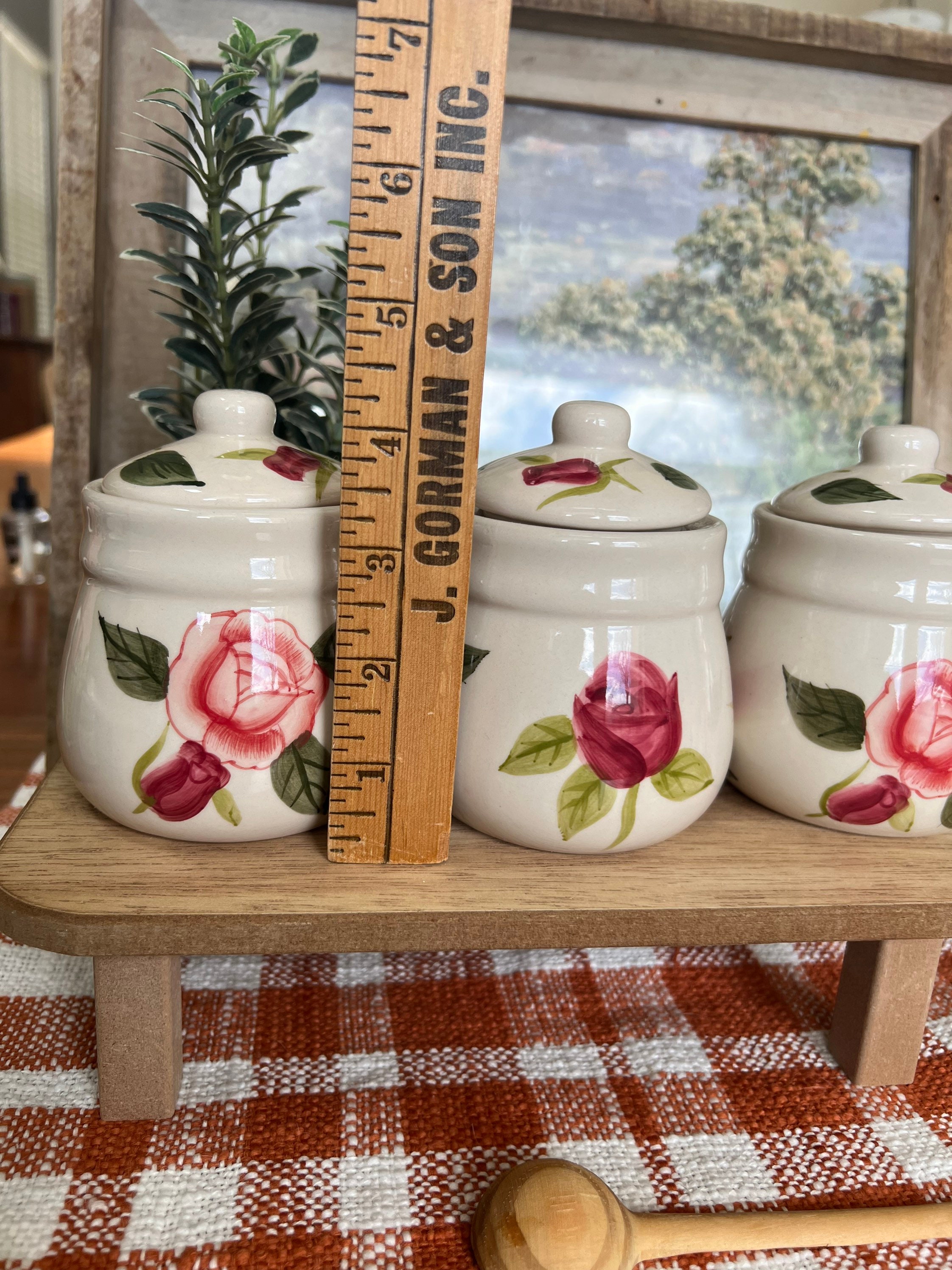 Vintage Ceramic Jars With Lids Kitchen Storage Jar Unique Etsy