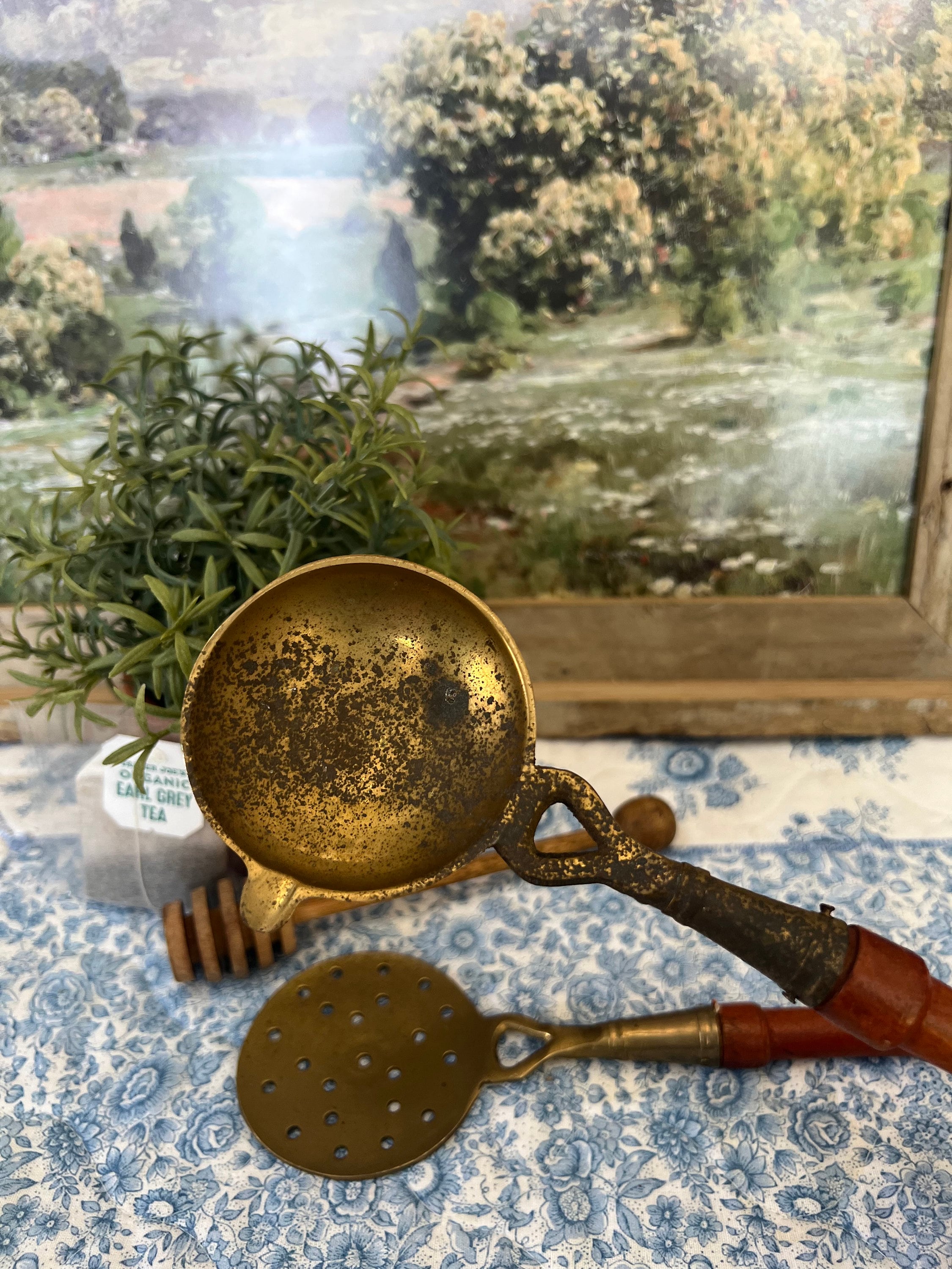 Vintage French Brass Kitchen Utensils Decorative Kitchen Etsy