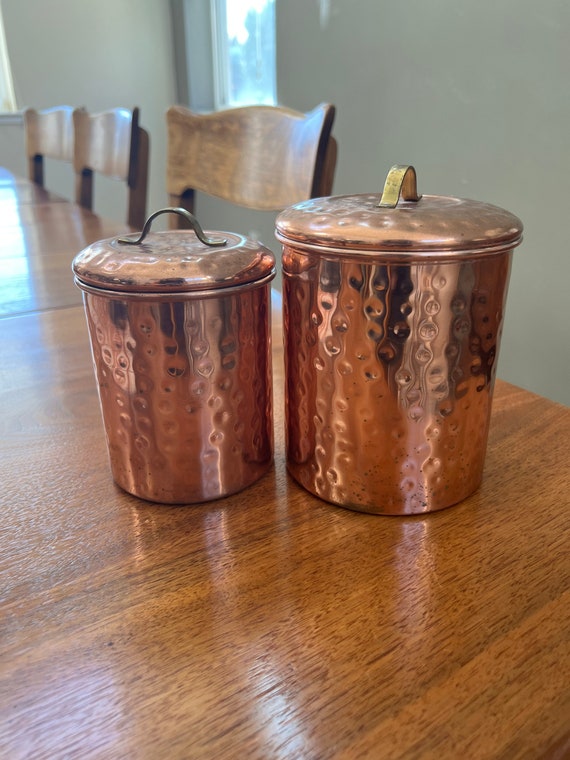 Vintage Copper Canisters 2 Etsy