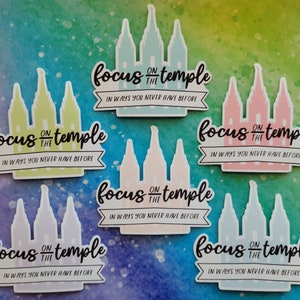 Focus On The Temple Stickers - Russell M. Nelson Prophet Religious Christian Quote - Perfect Gift - LDS Primary Youth FSY Label Sticker 2.5"