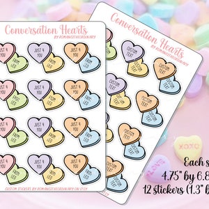 Aangepaste cadeaulabels hart snoep hart | Fijne Valentijnsdag | Op maat gepersonaliseerd | 1,3 x 1,7 inch
