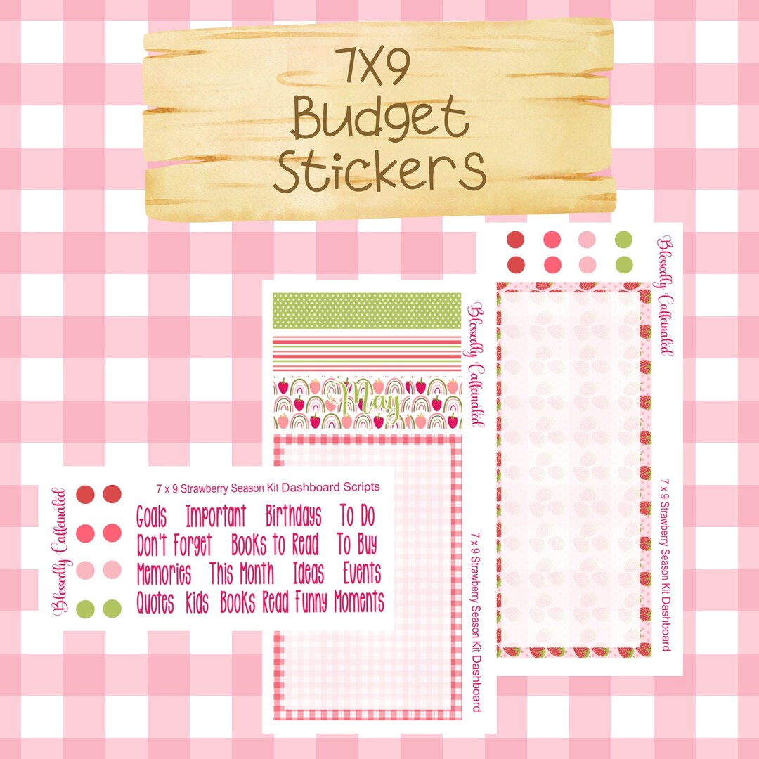 Dashboard Stickers Scripts EC Dashboard Planner Monthly Etsy