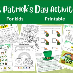St. Patrick's Day Printable Activities for Kids, Preschool Printable ...