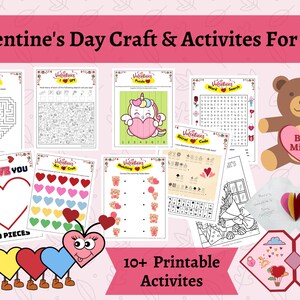 Valentine's Day Activities for Kids, Printable, Valentine Card ...