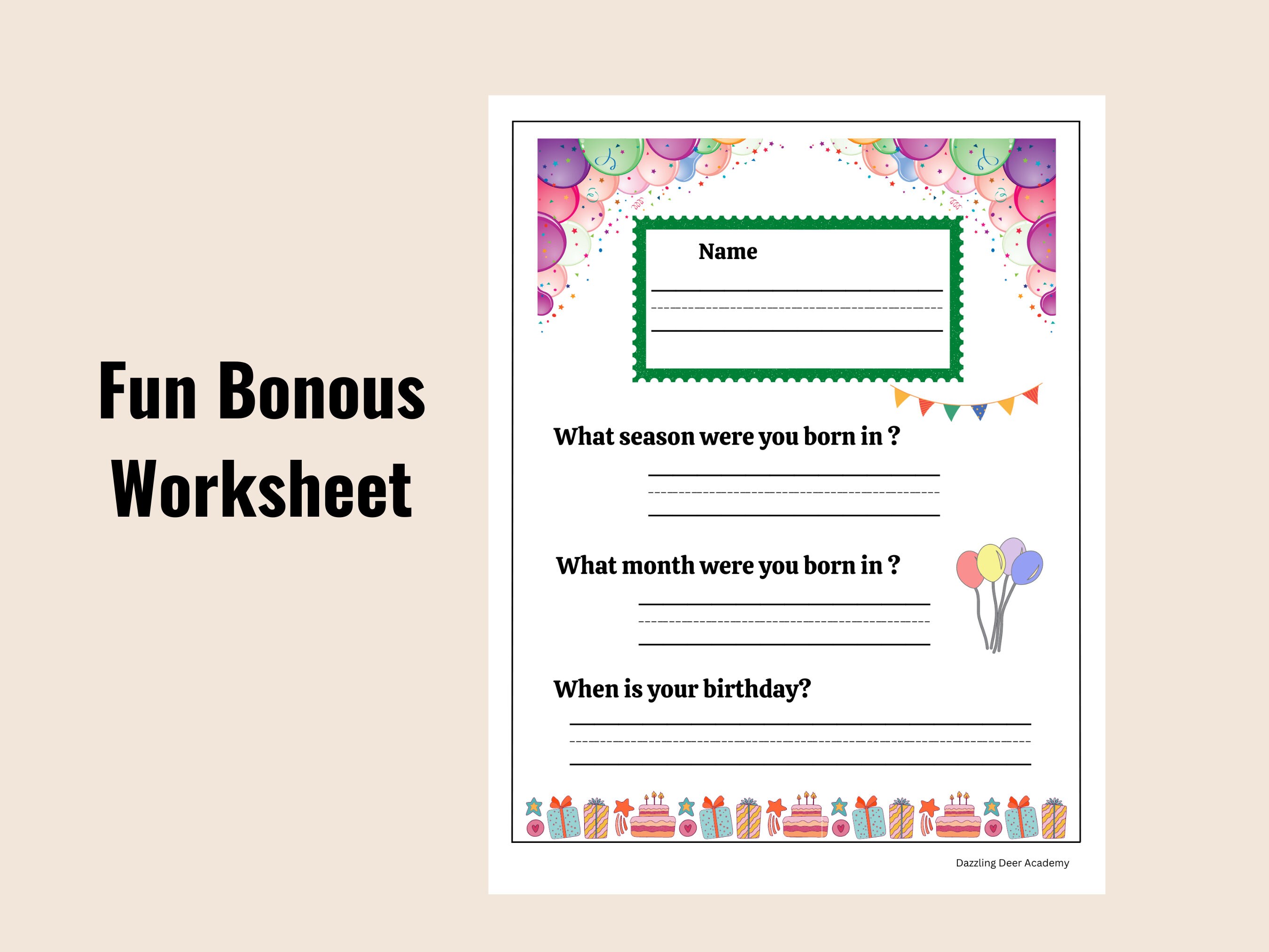 Seasons Printable for Kids, Months of the Year Matching Game, Four ...