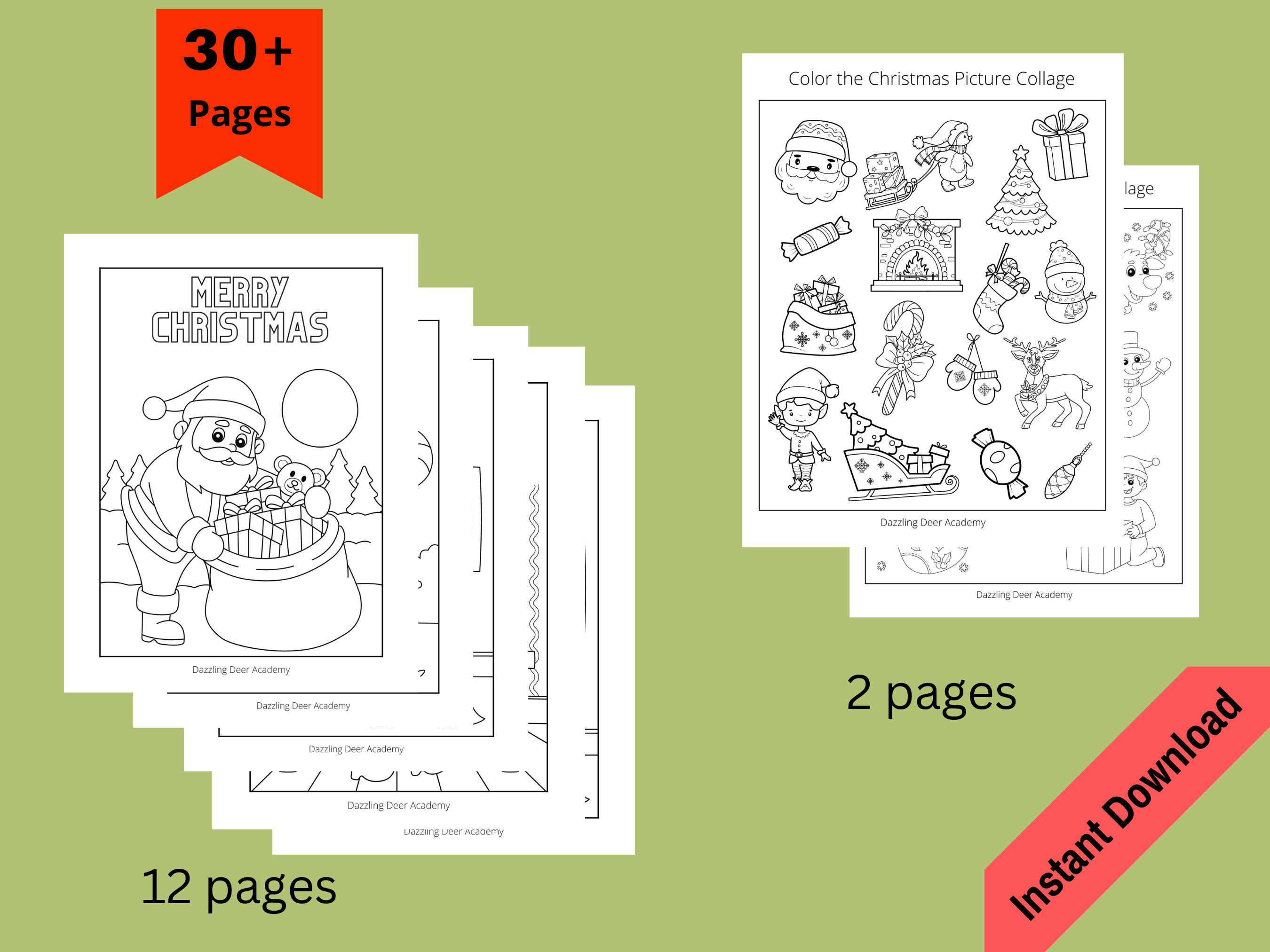 Printable Christmas Activity Book for Kids, Kids Christmas Activities ...