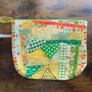 Upcycled Patchwork Zipper Pouch
