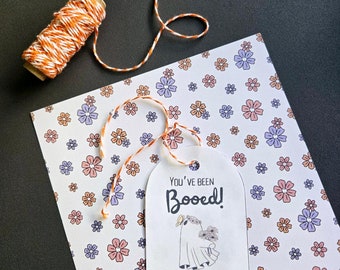 Halloween Boo Favor Tags, Halloween Gift Tags, Trick or Treat Favor Tag, School Classroom Label, Ghost Gift Tag, Boo Bag, PDF, Digital Print