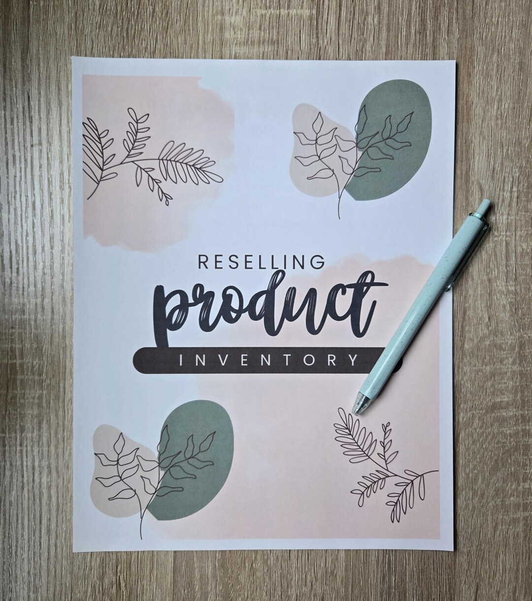 Reselling Inventory Tracker, Reseller Printable, Product Record Sheet ...