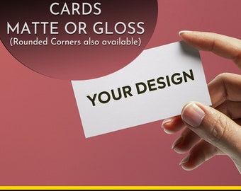 Custom Business Card Printing Service, Print Your Design Full Color, Double Sided, Sharp Or Round Curved Corners