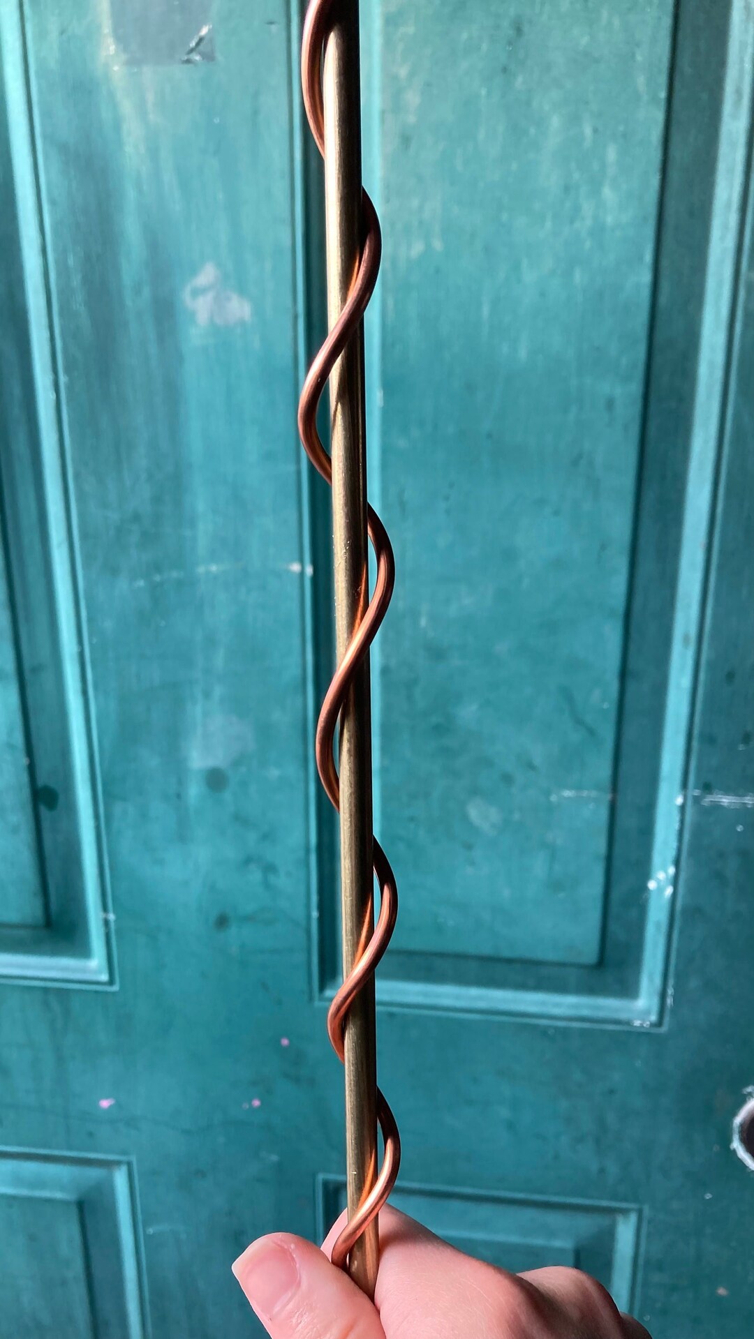 X5 Electroculture Copper Coils on Brass Rods Garden Antennas 3ft, 2ft