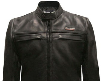 Boys Leather Jacket, Kids Black Leather Jacket, Children's Biker Jacket,  Leather Jacket for Kids, Gift for Trojan by Skintan