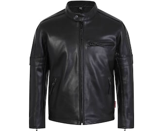 Creed - Blouson en cuir pour garçon, Blouson en cuir noir pour enfant, Blouson motard pour enfant, Blouson en cuir pour enfant, Cadeau pour enfant, Veste d'hiver pour garçon