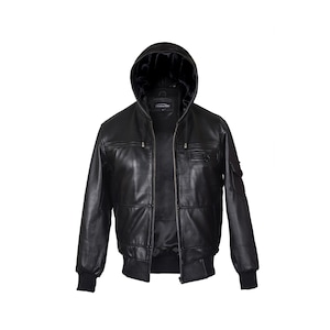 Unicorn London Mens Classic Brando Real Leather Jacket B2 Xxl Black - View #8