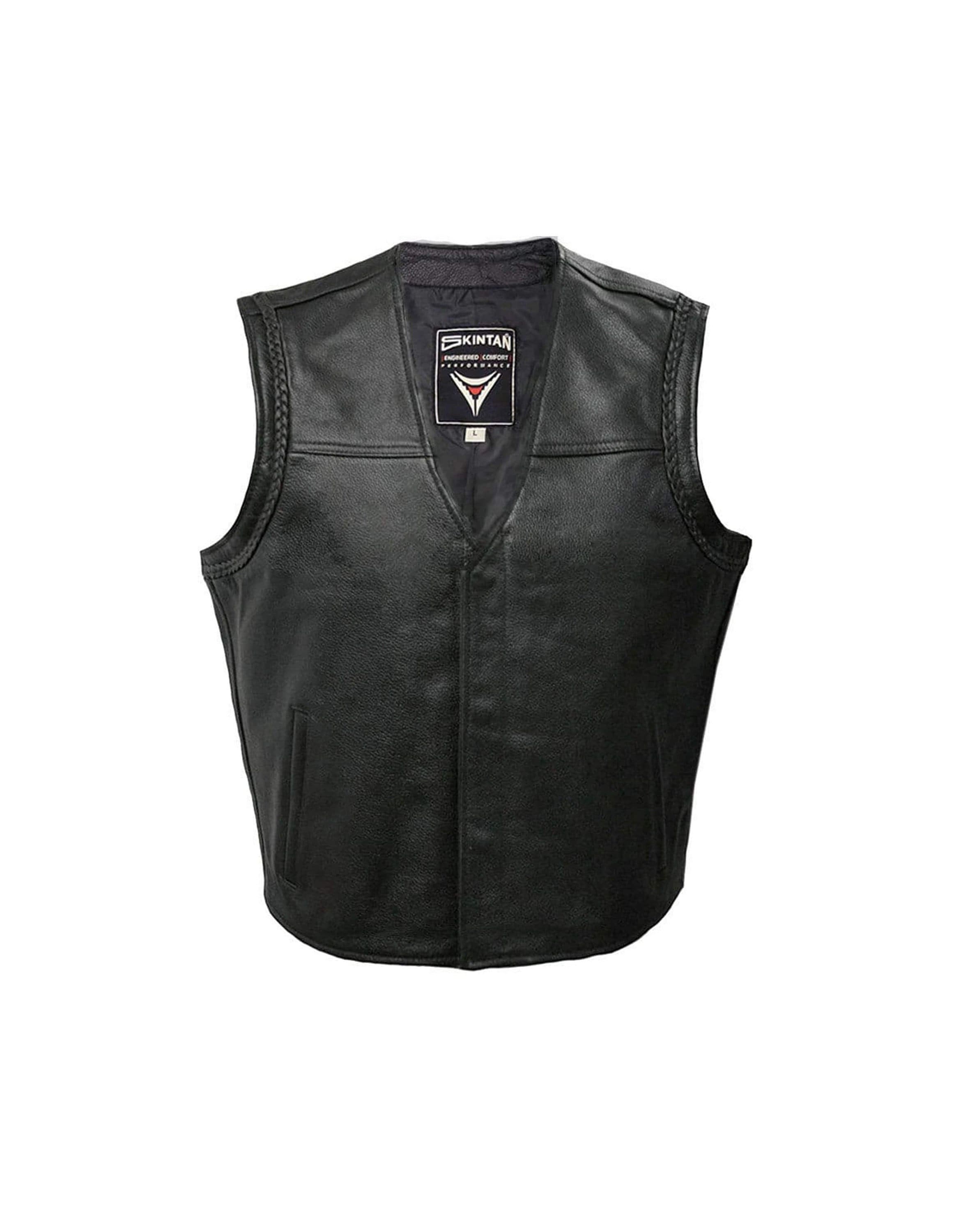 Acheter Gilet De Moto En Cuir Brando - Gilets Pour Hommes 0070 | Kilt