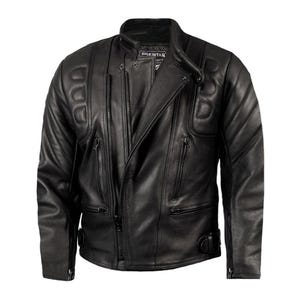 Giacca da motociclista da uomo in pelle bovina pieno fiore – Classica giacca da motociclista versatile con protezioni CE e doppia chiusura a zip - LIMO by Skintan