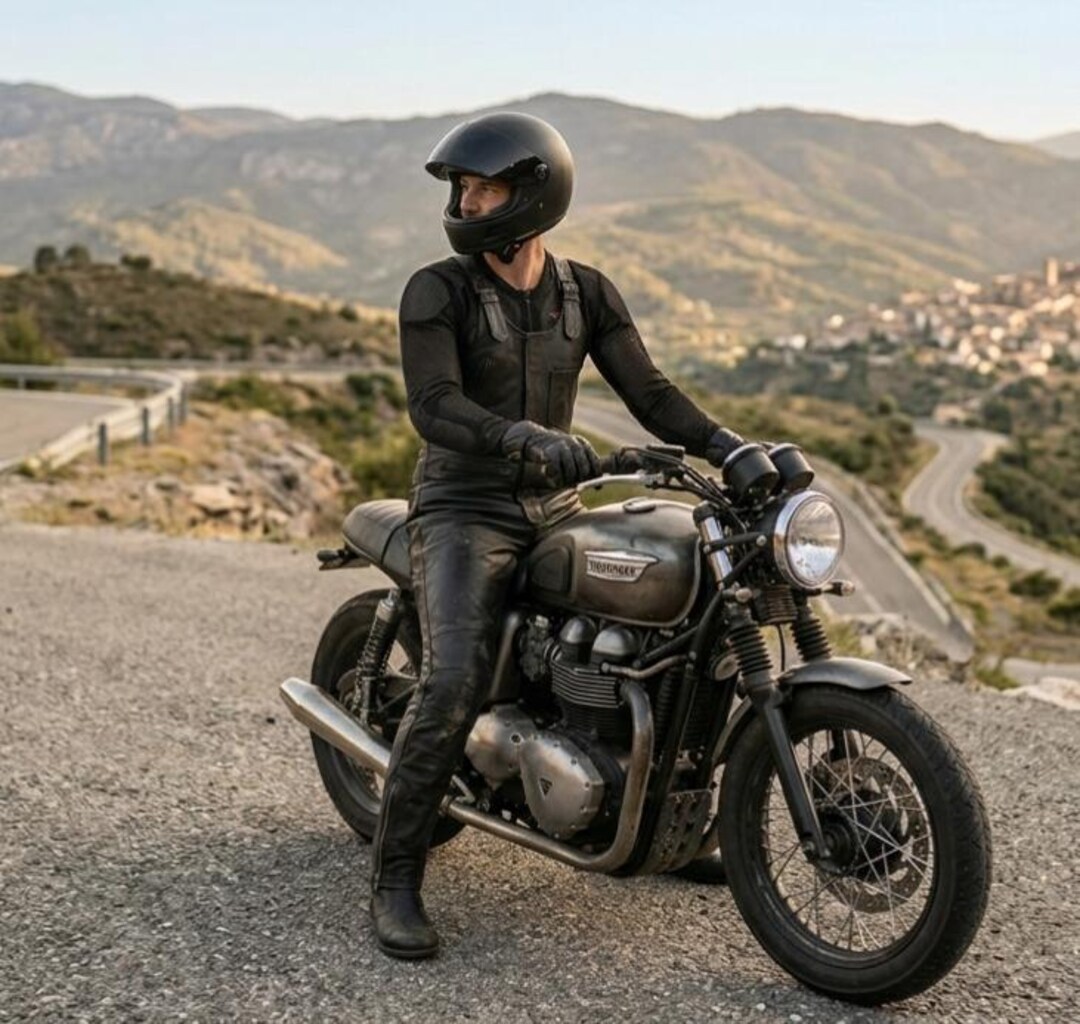 Men's Leather Motorcycle Dungarees / Salopettes – Premium Cowhide