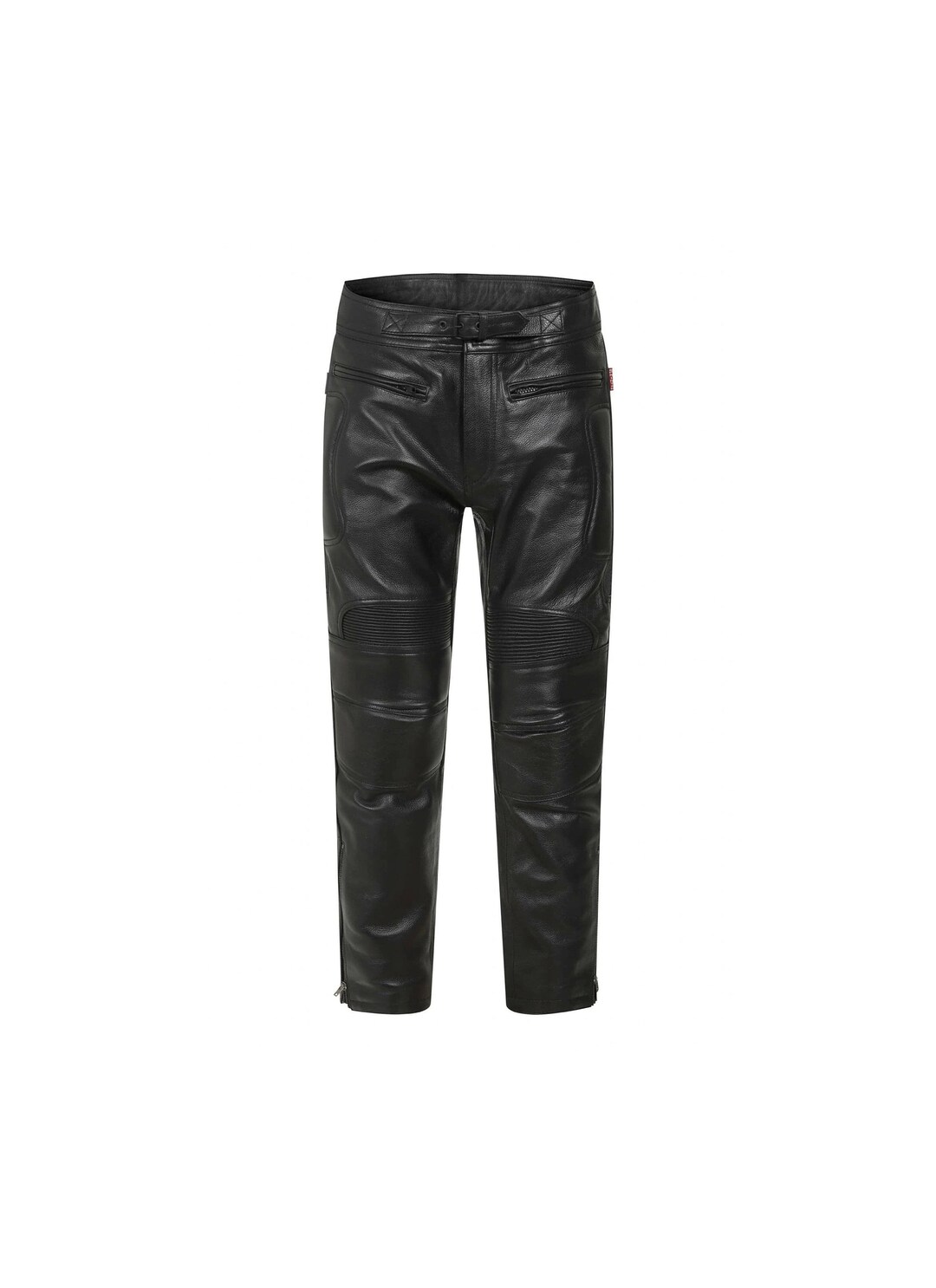 Men Windproof Motorcycle Genuine Leather Pants Casual Biker Trousers