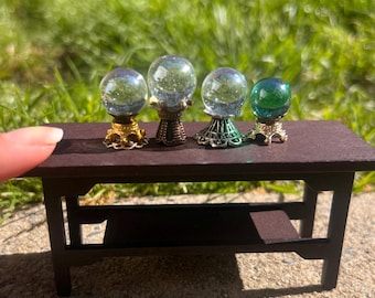 Miniature Crystal Gazing Balls - Dollhouse Accessories, 1:12 Scale