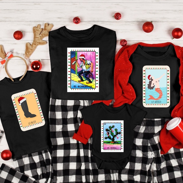 Loteria Shirt for Christmas, Christmas Shirt Matching Family, Spanish Matching Christmas Shirt, Funny Latino Christmas Shirts