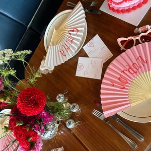 Personalised handwritten paper fan