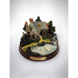 Vintage Thomas Kinkade Painter of Light Everette's Cottage Lighted Cottage Collection