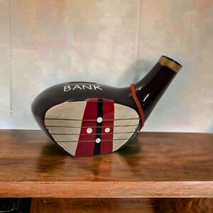 Vintage Tilso Ceramic Golf Club Head Bank Hand Painted 53/906 Japan