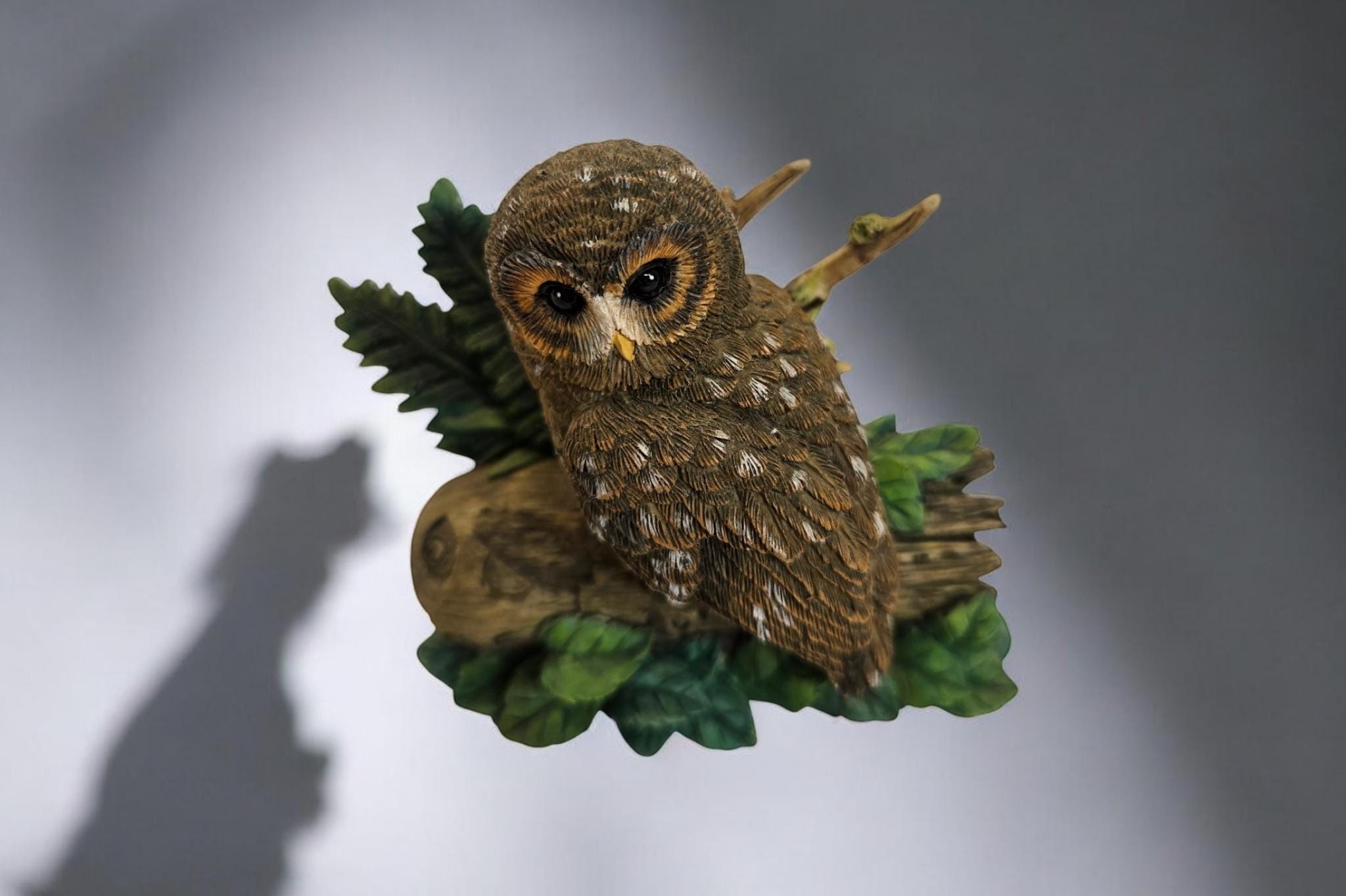 Vintage 1998 Spirit of the Woods Owls in Your Back Yard Figurine Nat'l Wildlife