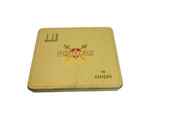 Vintage Dunhill Montecruz Cigar Tin 10 Chicos Collectible Tin