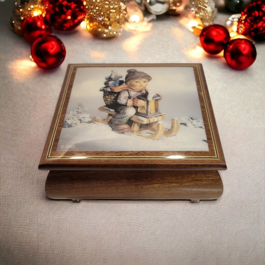 Vintage Ride Into Christmas Hummel Music Jewelry Box Seasonal Etsy