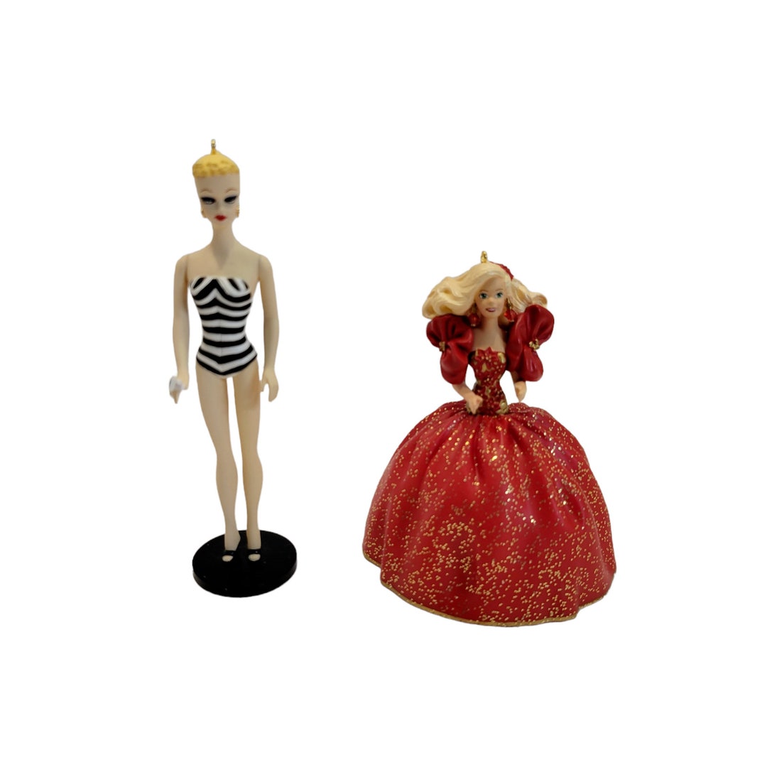 Lot of 2 Keepsake Vintage Barbie Ornaments 1994 Debut 1959 & Etsy