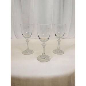 Set of 3 Vintage Schott Zwiesel Contour Collection Crystal Cordial Glasses German Barware