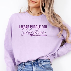 Epilepsy Awareness Long Sleeve Tee Epilepsy Awareness Shirt Epilepsy Shirt Epilepsy Warrior Shirt Epilepsy Sweatshirt Epilepsy Gift