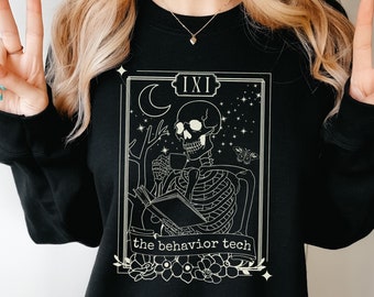 Halloween RBT Sweatshirt Behavior Technician Sweatshirt RBT Halloween Shirt Aba Therapy Shirt Behavior Tech Sweatshirt Rbt Gift Rbt Shirts