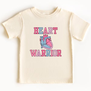 Camisa de guerrero del corazón para niños pequeños Camisa del guerrero del corazón del bebé Camisa del guerrero del corazón Niños CHD Concienciación Defecto cardíaco congénito CCAM vsd HLHS Conciencia