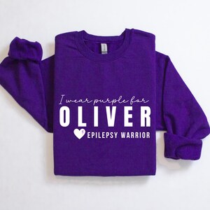 Epilepsy Awareness Sweatshirt Epilepsy Sweatshirt Epilepsy Shirt Epilepsy TShirt I Wear Purple Epilepsy Support Sweatshirt Epilepsy Warrior