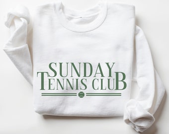 Tennis Sweatshirt Altes Geld Ästhetische Preppy Stuff Günstige Damen Tennis T-Shirt Retro Tennis Pullover Tennis Club Sweatshirt Tennis Geschenke