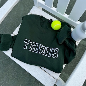 Embroidered Tennis Sweatshirt For Women Tennis Sweater Apres Tennis Sweatshirt Embroidered Tennis Shirt Tennis Pullover Tennis Pulli