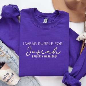 Epilepsy Awareness Sweatshirt Epilepsy Sweatshirt Epilepsy Shirt Epilepsy TShirt I Wear Purple Epilepsy Support Sweatshirt Epilepsy Warrior
