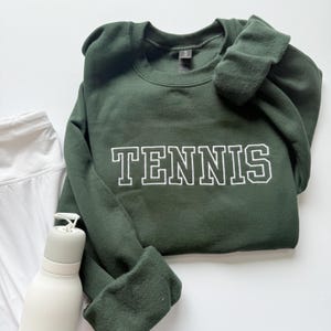Moletom de tênis bordado para mulheres Tênis Pulli Tênis Clube Moletom Tênis Pulôver Moletom Tênis Suéter Apres Tênis